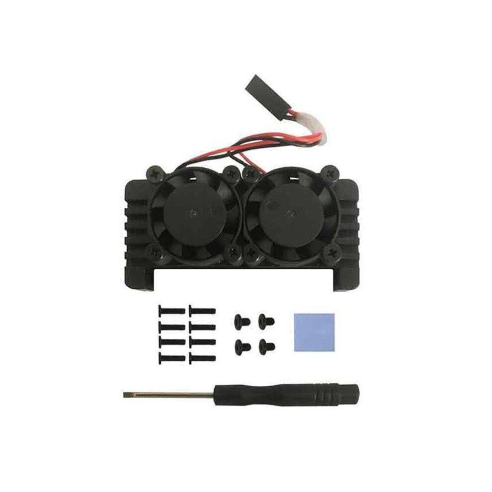 Dual Fan Aluminum Heatsink Case For Raspberry Pi Zero 2W Enhanced Cooling Durable Protection For Pi0 2W Models 4711414526500