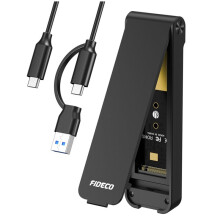 FIDECO Gabinete SSD NVMe M.2 Dobrável USB 3.2 Gen 2 10 Gbps SSD Case PCIe NVMe Adaptador para M & M+B Key Support UASP e Trim