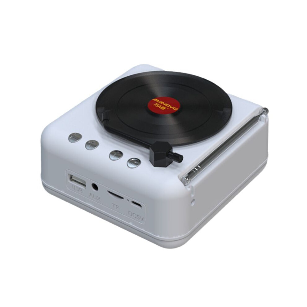 Manovo Portable Speaker Music Bass Speaker Outdoor Wireless Amplifier Subwoofer Speaker Radio White 4712872069851