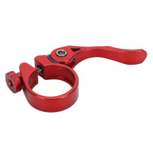 Combinazione di dado per fermo sella in lega di alluminio 31,8 mm con sgancio rapido, rosso