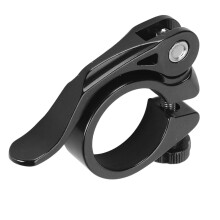 Bike-Sattelstützklemmung 31,8 mm Aluminiumlegierung Leicht Schnellverschluss Schwarz