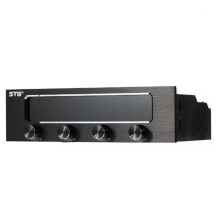STW Multi-Function PC CPU 4 Channel Fan Controller Speed Control Adjuster LCD Cooling Front Panel