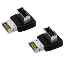 2X Placa-MãE do Computador Tipo-E USB 3.1 Interface Tipo-E Adaptador Instalado Frontal do Cotovelo de Direção de 90 Graus Tipo-C (PH74A)