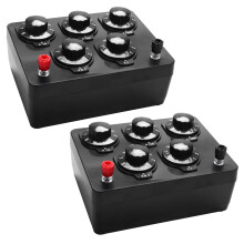 2X Schwarz Widerstands Box Eisen Variable Dekade Widerstands Box 0-9999,9 Ohm 165X125X60mm für Den Physikalischen Unterricht