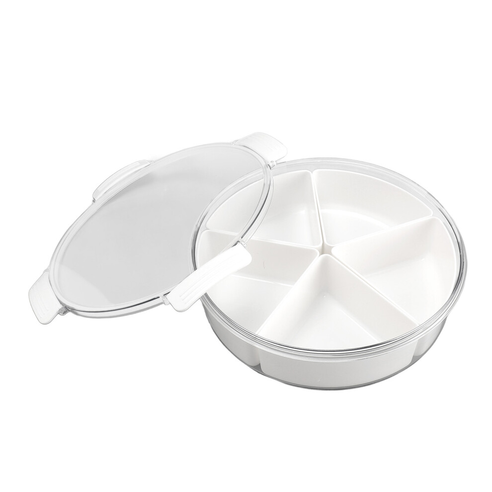 Sensory Bin with Lid & 5 Grids, White, ABS, Toddler Crafts