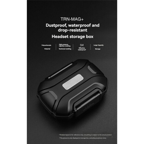 Earphone Storage Box Large Capacity Dustproof Waterproof Shockproof Earphone Box Pearl White 2