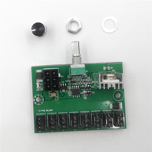 2X Computer Case 12V Miner Fan Speed Controller 8-Channel Fan Hub PWM High-Power Violent Fan Controller 2