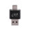 2X Card Reader Aluminum USB Type C OTG Micro-/TF External Memory Card Reader Adapter for Mobile Phone Computer(Black) 8