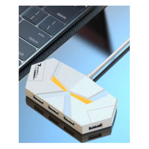 0.6CM HUB 7-Port Compatible USB2.0 Expansion Splitter Laptop Connect Hard Drive Computer TYPE-C Stable Transfer Data 2