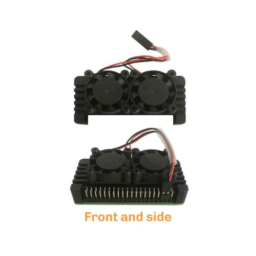 Dual Fan Heatsink Case for Raspberry Pi Zero 2W Enhanced Cooling for PI0 2W Models for Overclocking / Intensive Projects 2