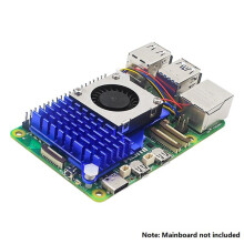 Dla Raspberry Pi 5 Aktywny Radiator Aluminiowy PWM Wentylator Chłodzący Niebieski do RPI 5 Pi5