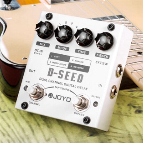 JOYO D-SEED Delay Guitar Effect Pedal Build-in TAP Tempo Function Dual Channel 4 Delay Modes Copy/Analog/Reverse/Modulation 2