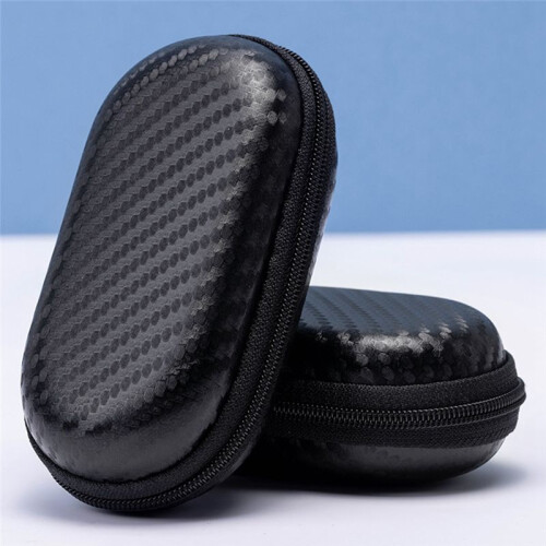 Headphone Bag Oval Headphone Storage Box Data Cable Packaging Box  Headphone Storage Bag Flat 1
