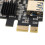 2X New 4  PCIe Riser Adapter Board PCI-E 1x to 4 USB 3.0 PCI-E Rabbet GPU Riser Extender Ethereum ETH 5
