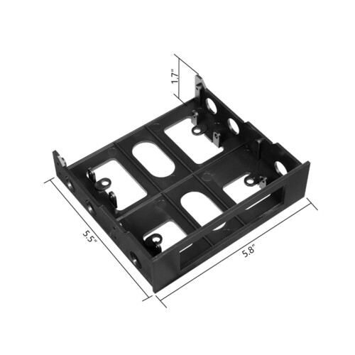 Adaptador de Suporte de Compartimento Frontal de Compartimento de Disco RíGido de 3,5 um 5,25, Montagem de Dispositivos de 3,5 Polegadas em 1