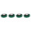8x 0.25 W 32 Ohm Plastic Magnetic Speaker with 27 mm Diameter Green + Silver 2