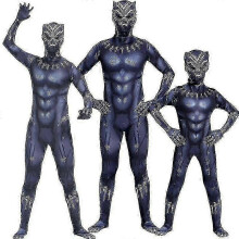 (120cm, Panther) Children's Spider-man Iron Man Costume Cosplay Panther Venom Jumpsuit.a.