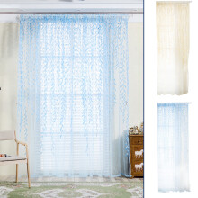 Sheer Voile Curtains Sheer Panel Window Treatments Light Filtering Privacy Fabric for Living Room Bedroom Elegant Home Decor Topliu