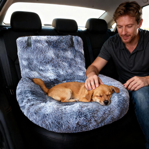 Bilsete til hund – vaskbar polyesterpute for