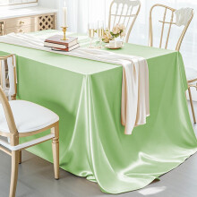 Polyester Satin Tablecloth 60x84 in Black