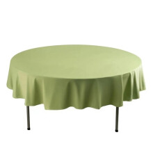 Sage Green Scuba Polyester Round Tablecloth 108 in