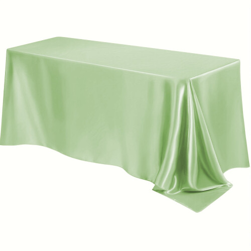 Polyester Satin Tablecloth 60x84 in Black 1