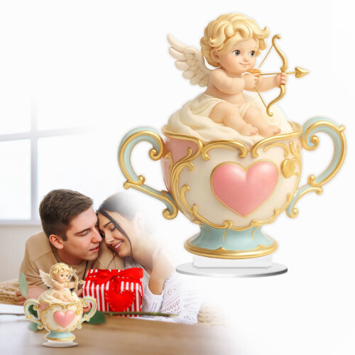 Heart-Shaped Acrylic Cupcake Decor, Valentine's Day Table