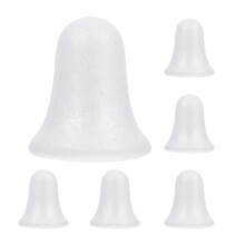 Witte schuimrubberen knutselbelletjes 3,7 x 3,7 x 3,5 inch - 6 stuks