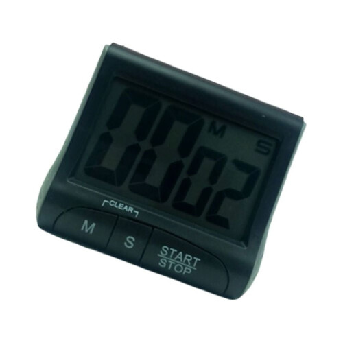 Black Electronic Kitchen Timer with Large Display
