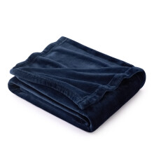 300GSM Navy Blue Fleece Throw Blanket