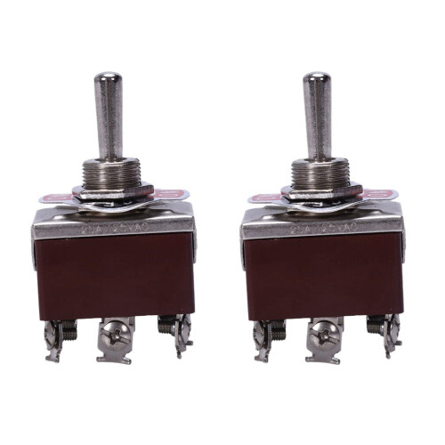 DPDT Toggle Switch 3-Position ON/OFF/ON 250V 15A 6-Pin