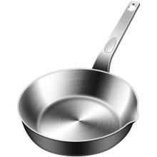 Mini Egg Frying Pan, 316 Stainless Steel with Convenient Spout for Drip Pouring (M)
