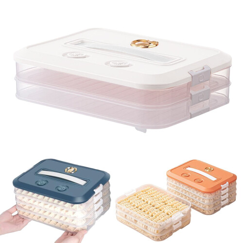 2-Layer Stackable Airtight Food Storage Box with Timer Lid