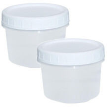 2-Pack 200ml Plastic Food Storage Containers with Lids