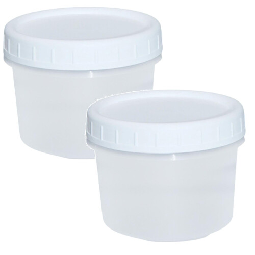 2-Pack 200ml Plastic Food Storage Containers with Lids