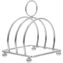 Vintage Stainless Steel Toast Rack with Ball Feet – Multi-purpose Slice Divider & Display Stand, Compatible with All Toast Sizes