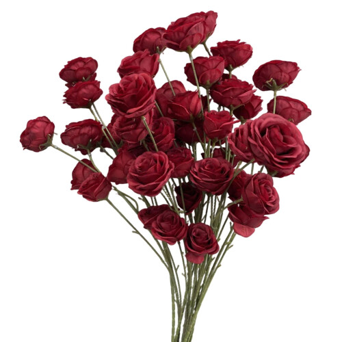 6-Head Artificial Rose Bouquet for Home & Wedding Decor