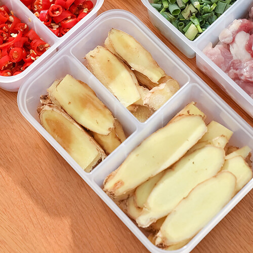 Clear Food Storage Container with Removable Tray, Microwave
