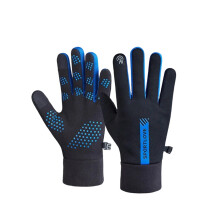 Winterhandschuhe für Touchscreens, blau, dünn, schnelltrocknend, 4-Wege-Passform