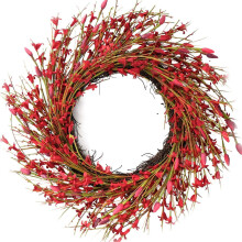 18" Pink Valentine's Day Wreath, Artificial Floral Door