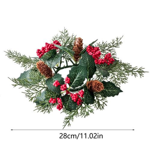 Wooden Easter Wreath Ring with Candle Holder 2