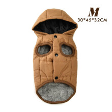 Chaqueta para perro con capucha y forro polar, color negro.