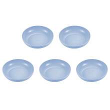 Yoloke 5-Pc Dinner Plate Set – 57" Reusable Lightweight Plastic Plates, Dishwasher & Microwave Safe, Compatible with Kitchen & Camping