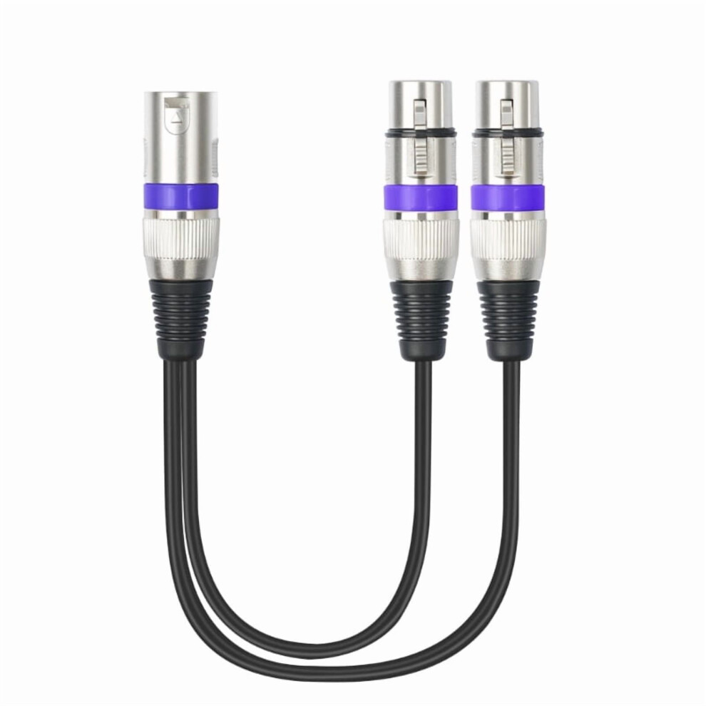 Splitter Adapter Cord 3Pin Male To Double Female Audios Cable Balanced Microphone Audios Adapter Cable For Speakers 9426043074876