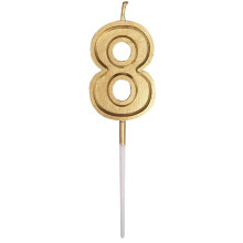 Sunxin Golden Candles, Digital Birthday and Wedding Candlesgold Number Birthday Numeral Candles Number Cake Decor for Adults/Kids Party
