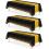 3-Pack Black & Gold Disposable Tablecloths 54x108 in 2