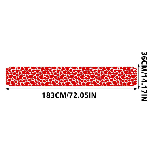 Red Lace Table Runner 35x183cm for Valentine's Day Wedding 1