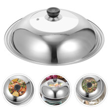 Stainless Steel Wok Lid Silver 1 Pack