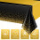 3-Pack Black & Gold Disposable Tablecloths 54x108 in 4
