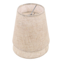2-pak lnianych kloszy do lamp w kolorze beżowym, 14x14x13 cm